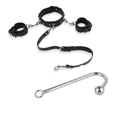 with and Anal 5334 Cuffs Hook Collar Elegant Beaded 0704